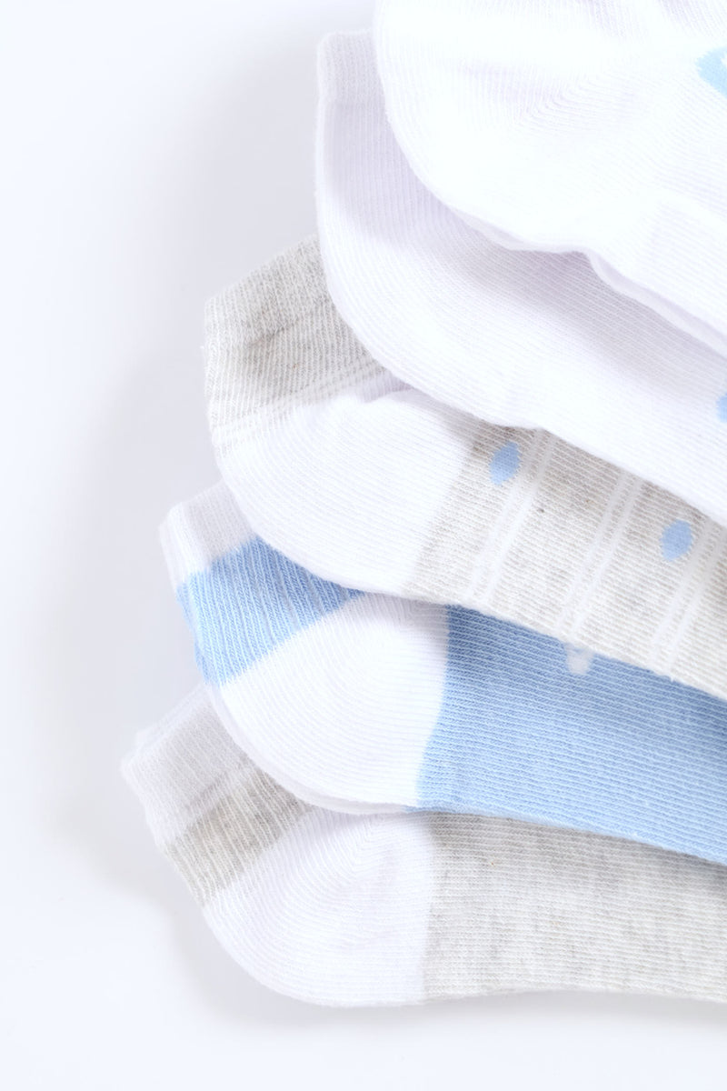5 Pack Bows Low Cut Socks - Multi