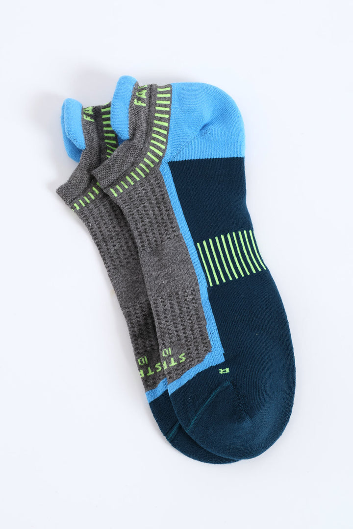 Stride Hidden Socks - Grey