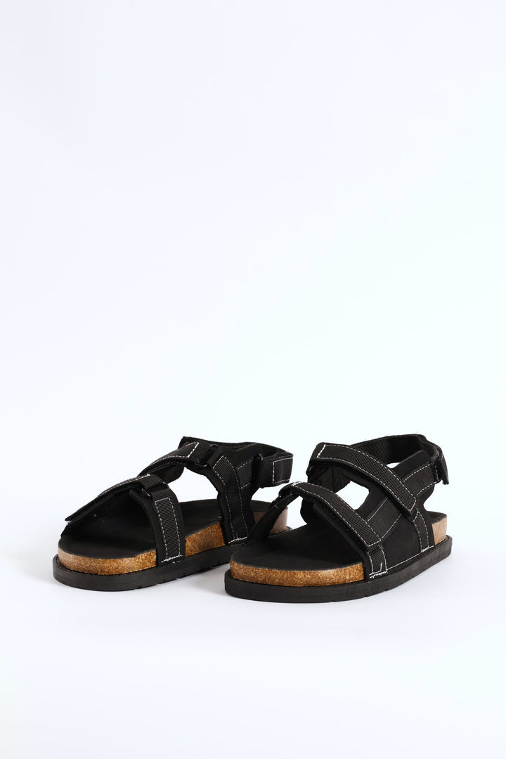 Boys Utility Health Sandal - Black