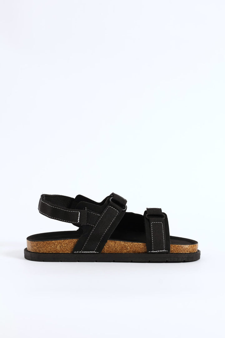 Boys Utility Health Sandal - Black