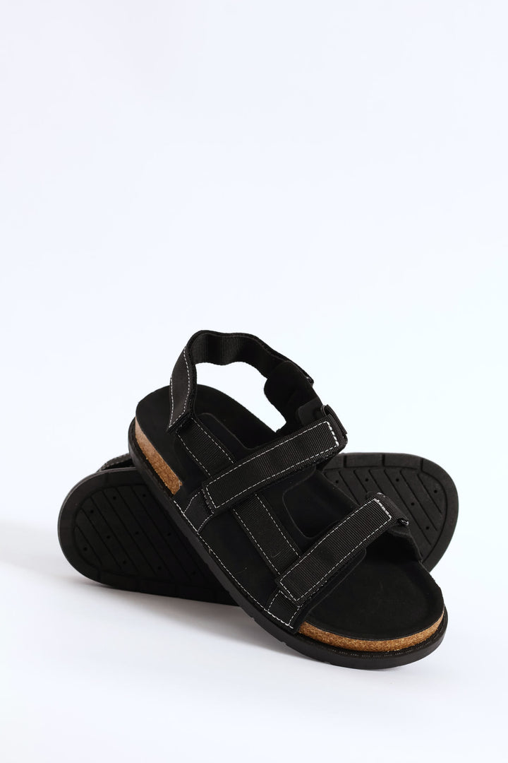 Boys Utility Health Sandal - Black