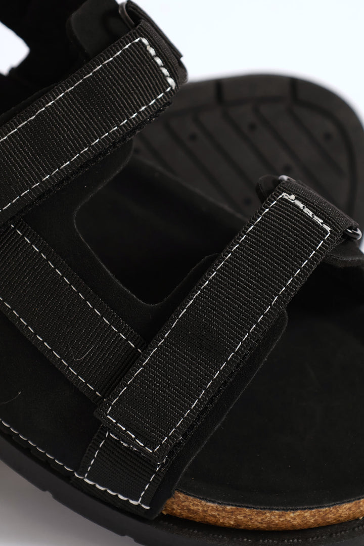 Boys Utility Health Sandal - Black