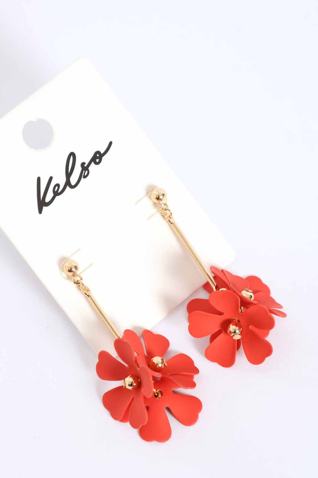 3 Petal Drop Earrings - Gold