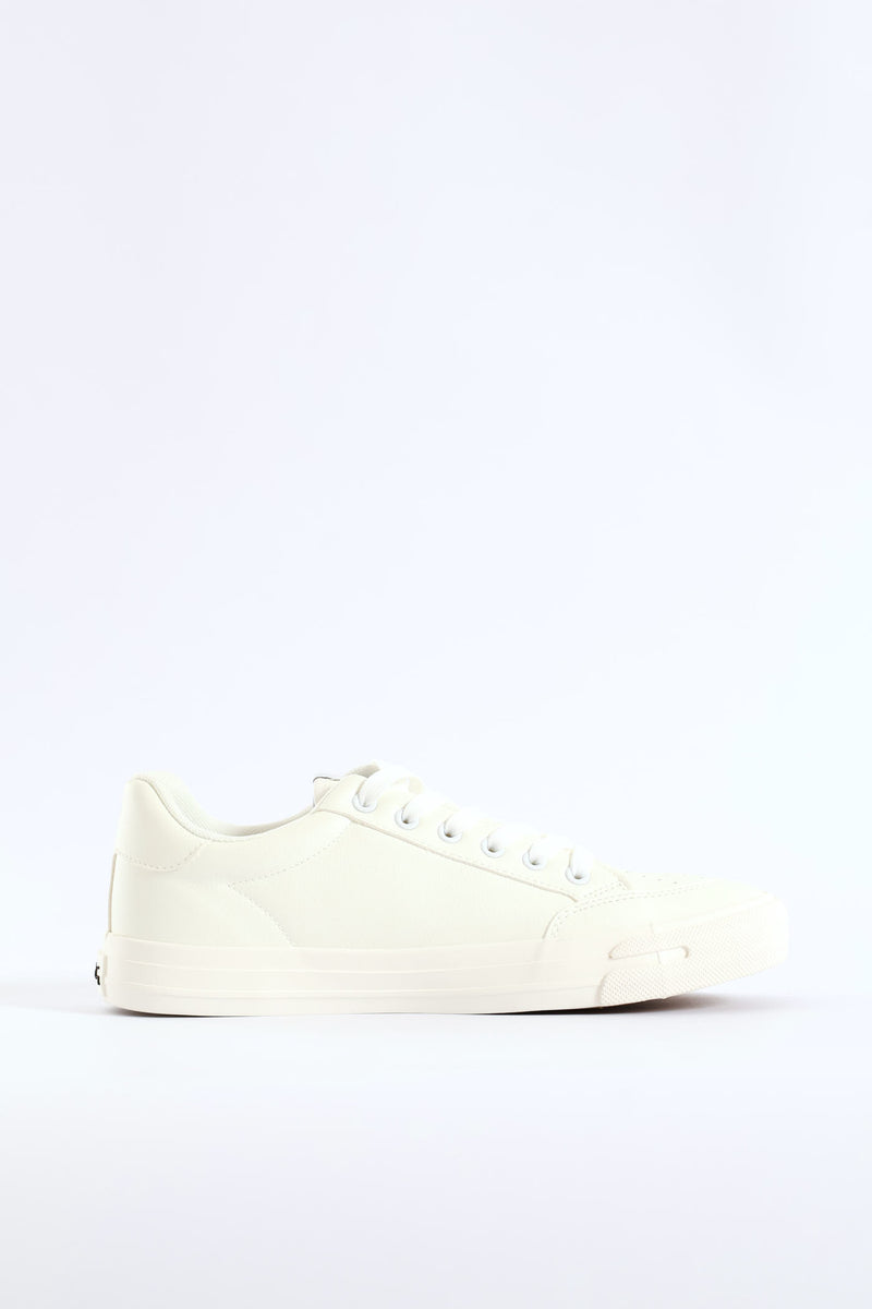 Euro Lace Up Sneaker - White