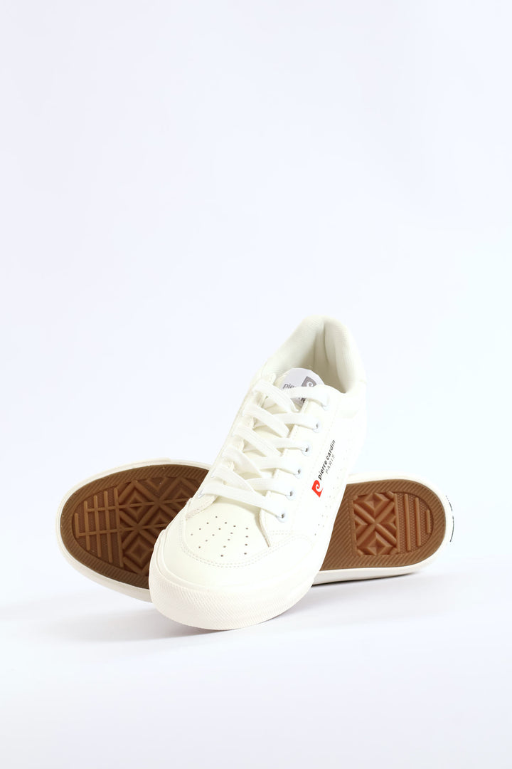 Euro Lace Up Sneaker - White