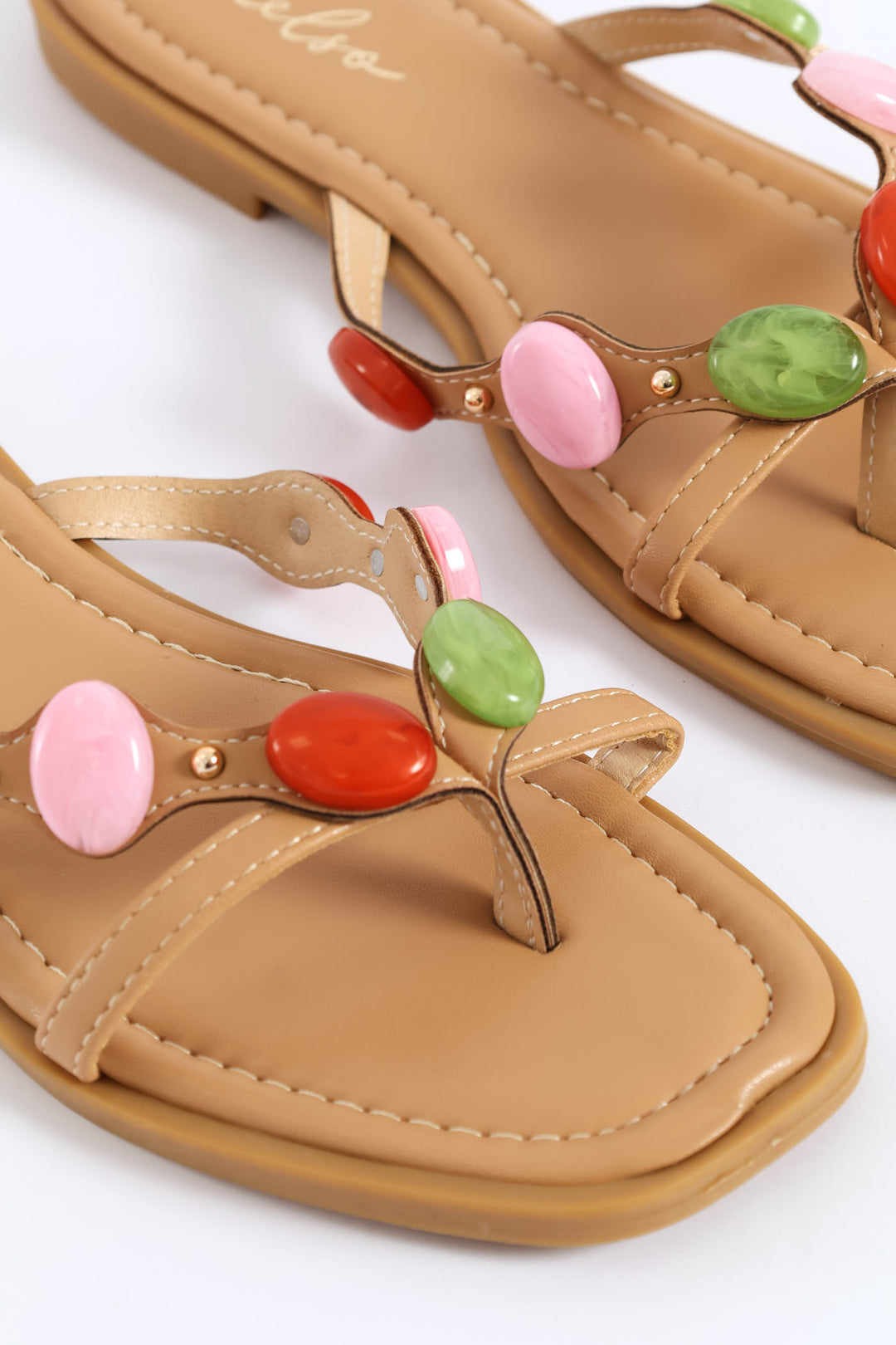 Beaded Thong Sandal - Multi