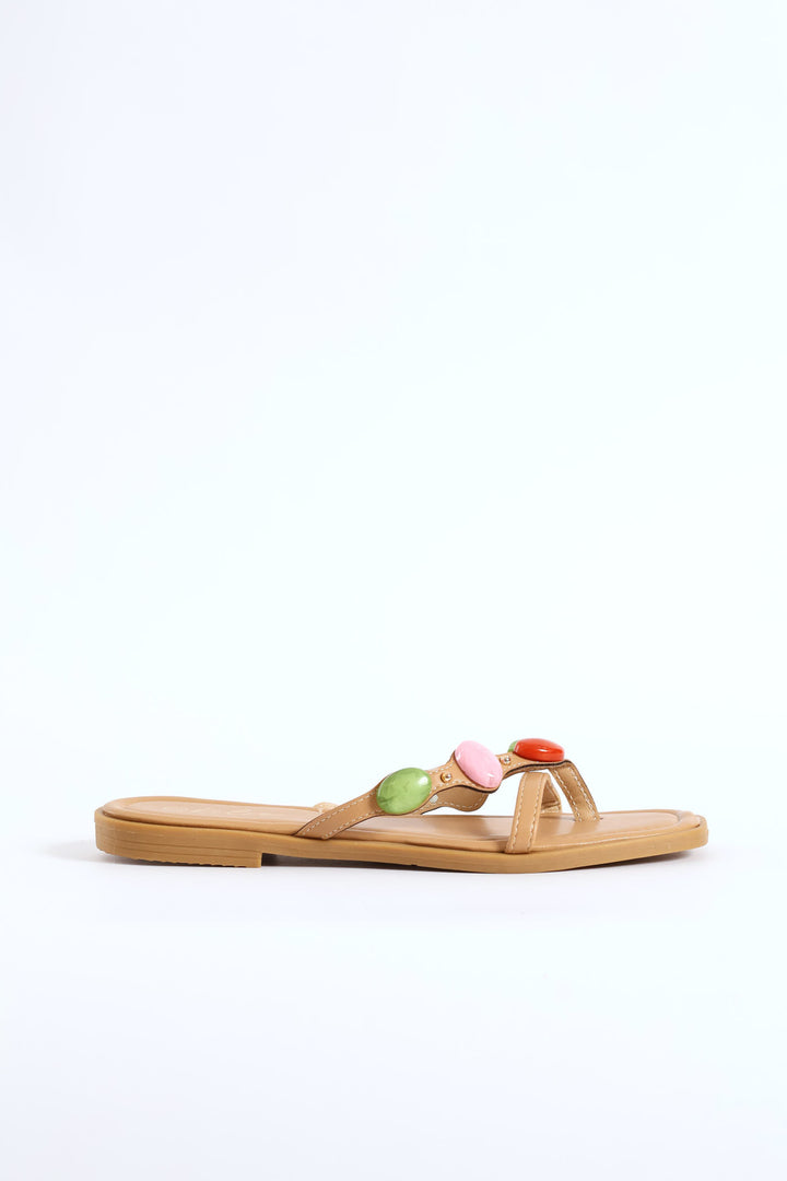 Beaded Thong Sandal - Multi