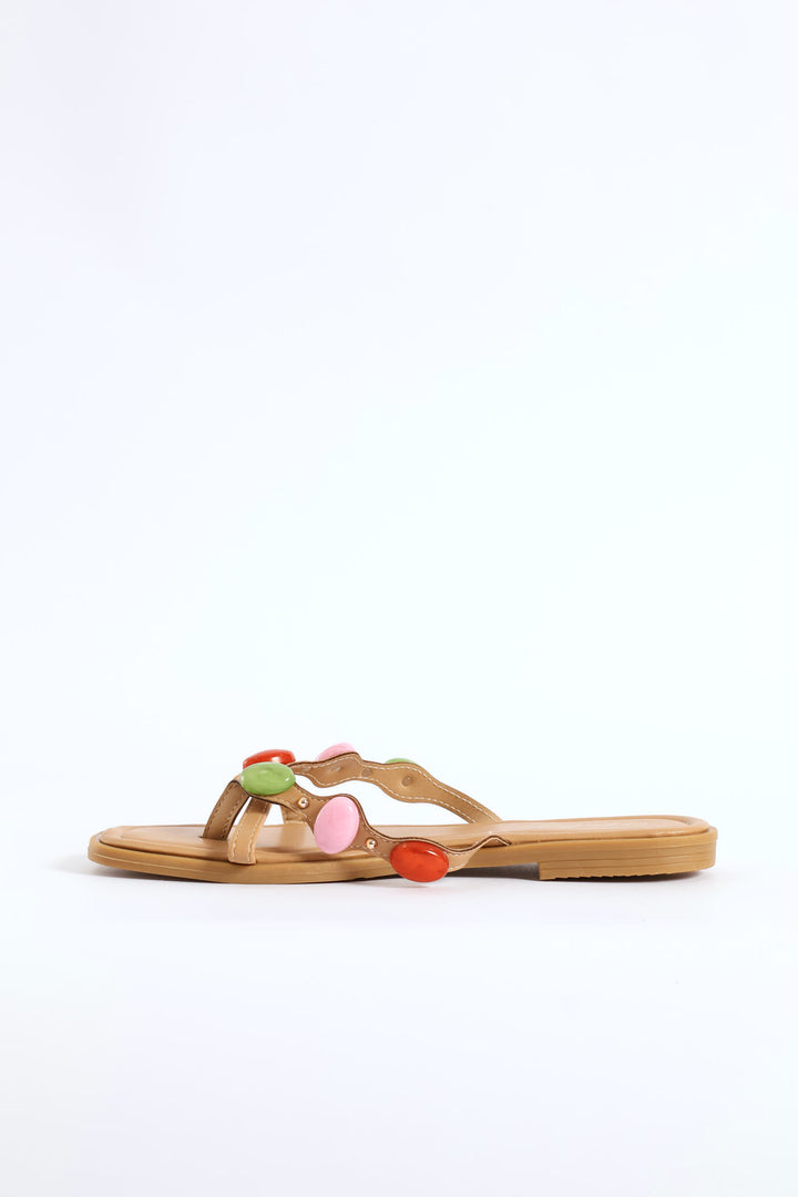 Beaded Thong Sandal - Multi