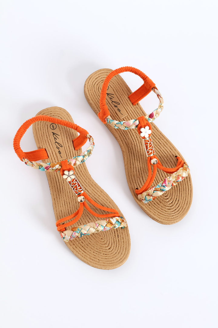 Flower Trim Multistrap Sandal - Multi