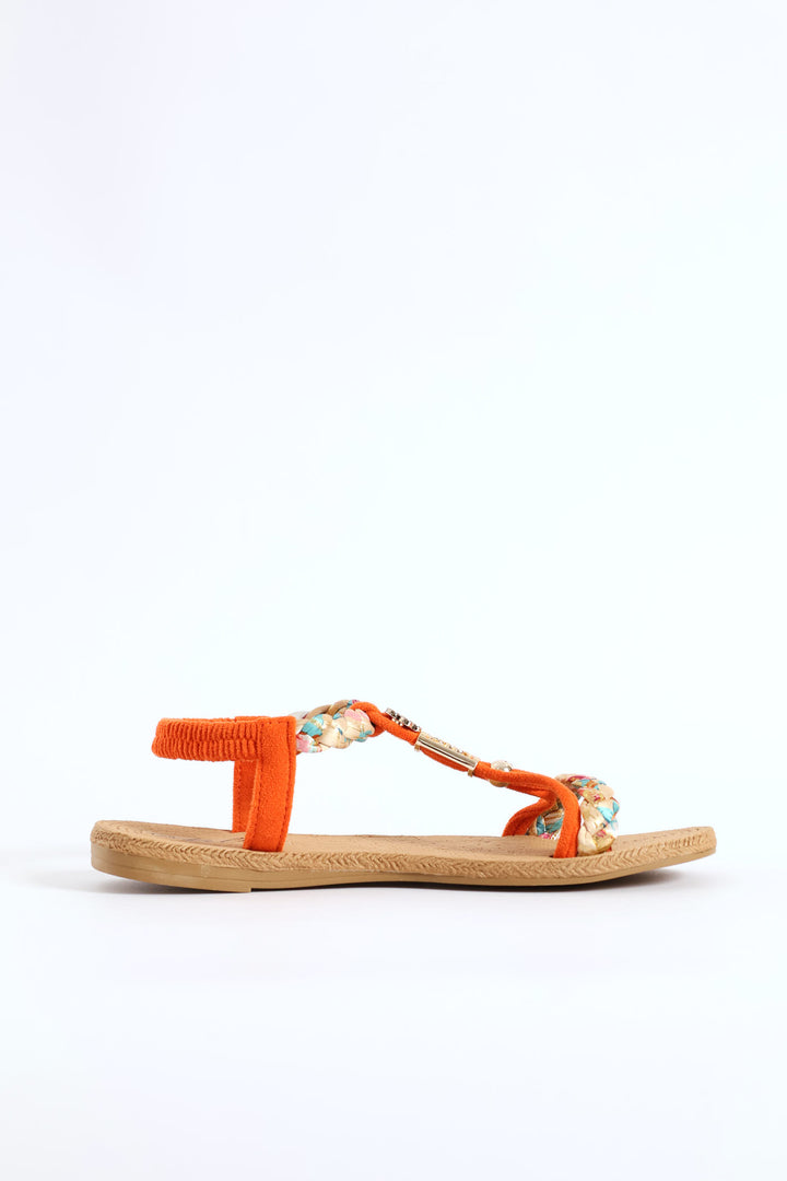 Flower Trim Multistrap Sandal - Multi
