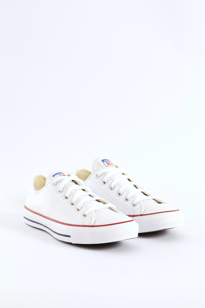 All Star Leather Lo Sneaker - White