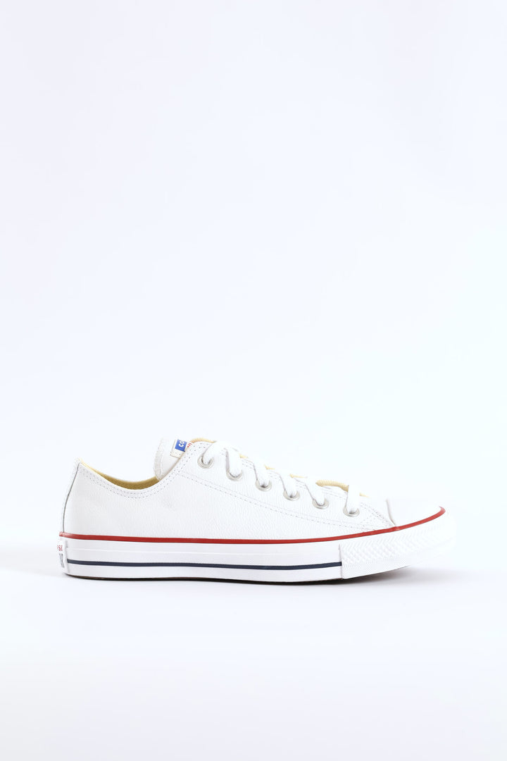 All Star Leather Lo Sneaker - White
