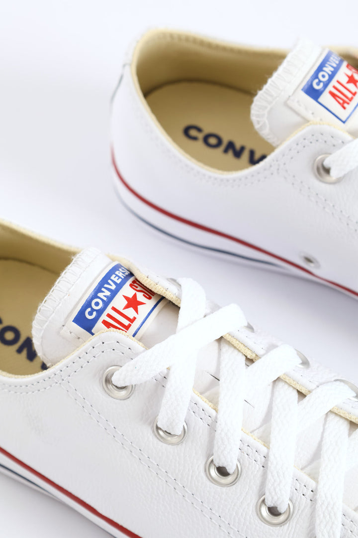 All Star Leather Lo Sneaker - White