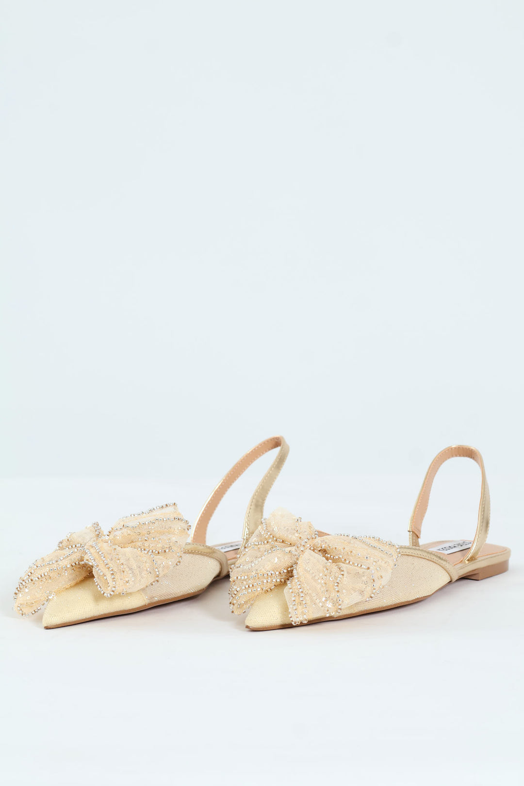 Calibria Pointed Toe Bow Sling Back - Gold