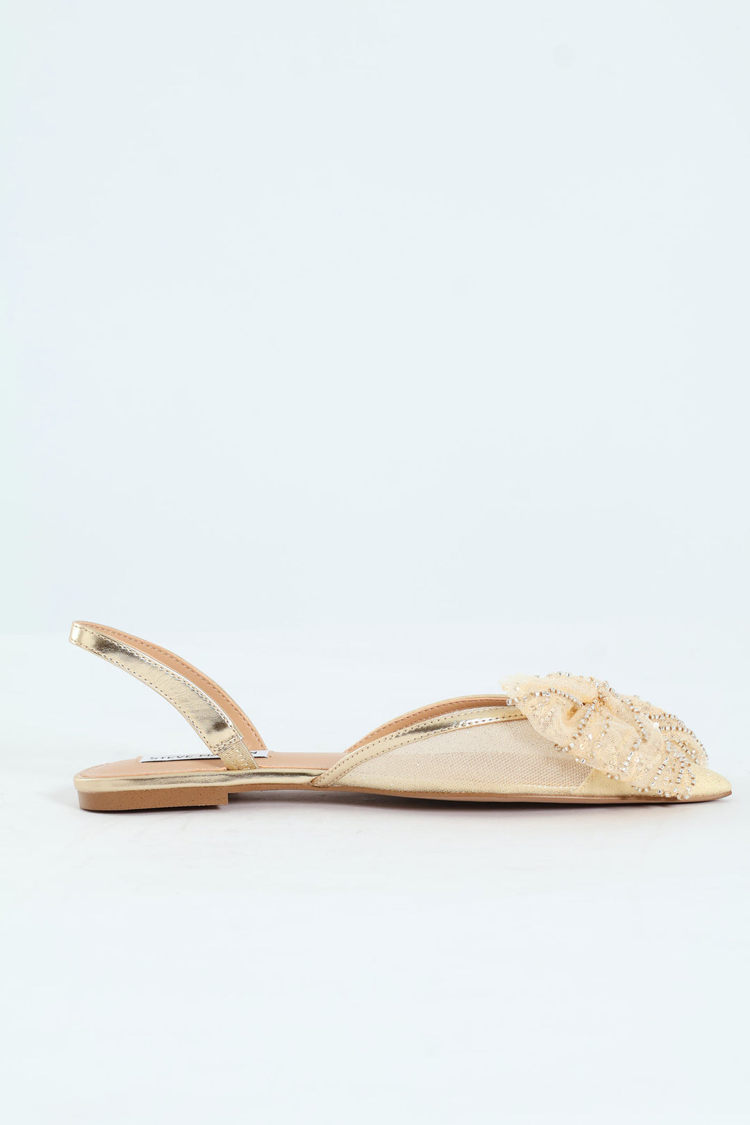 Calibria Pointed Toe Bow Sling Back - Gold