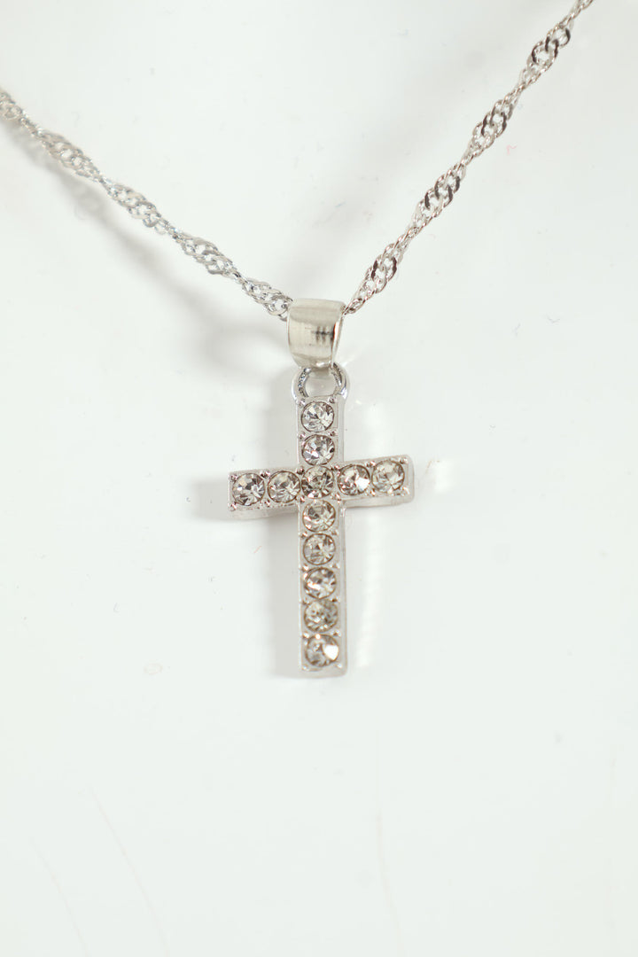 Pendant Cross Necklace - Silver