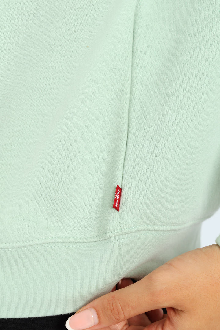 Shine On Poster Crew Top - Light Green