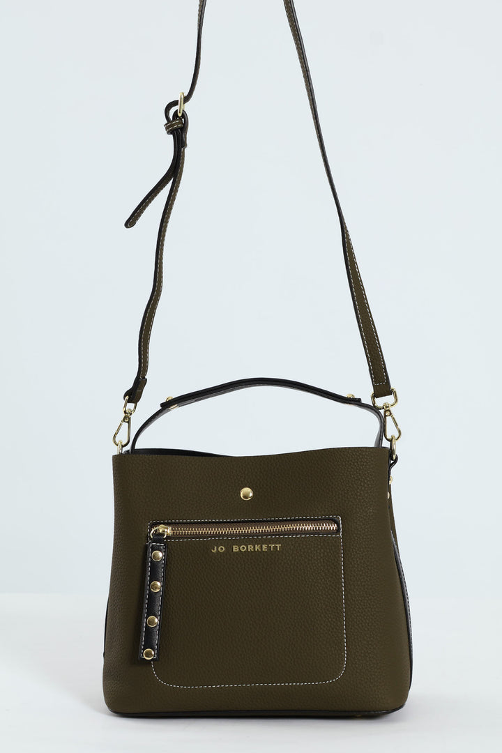 Elexi-Zip Front Bag - Olive