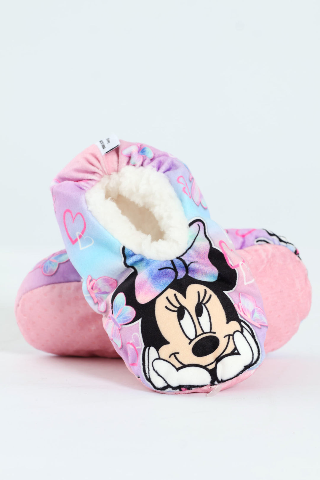 Pre-Girls Minnie Mouse Sherpa Slippers - Pink