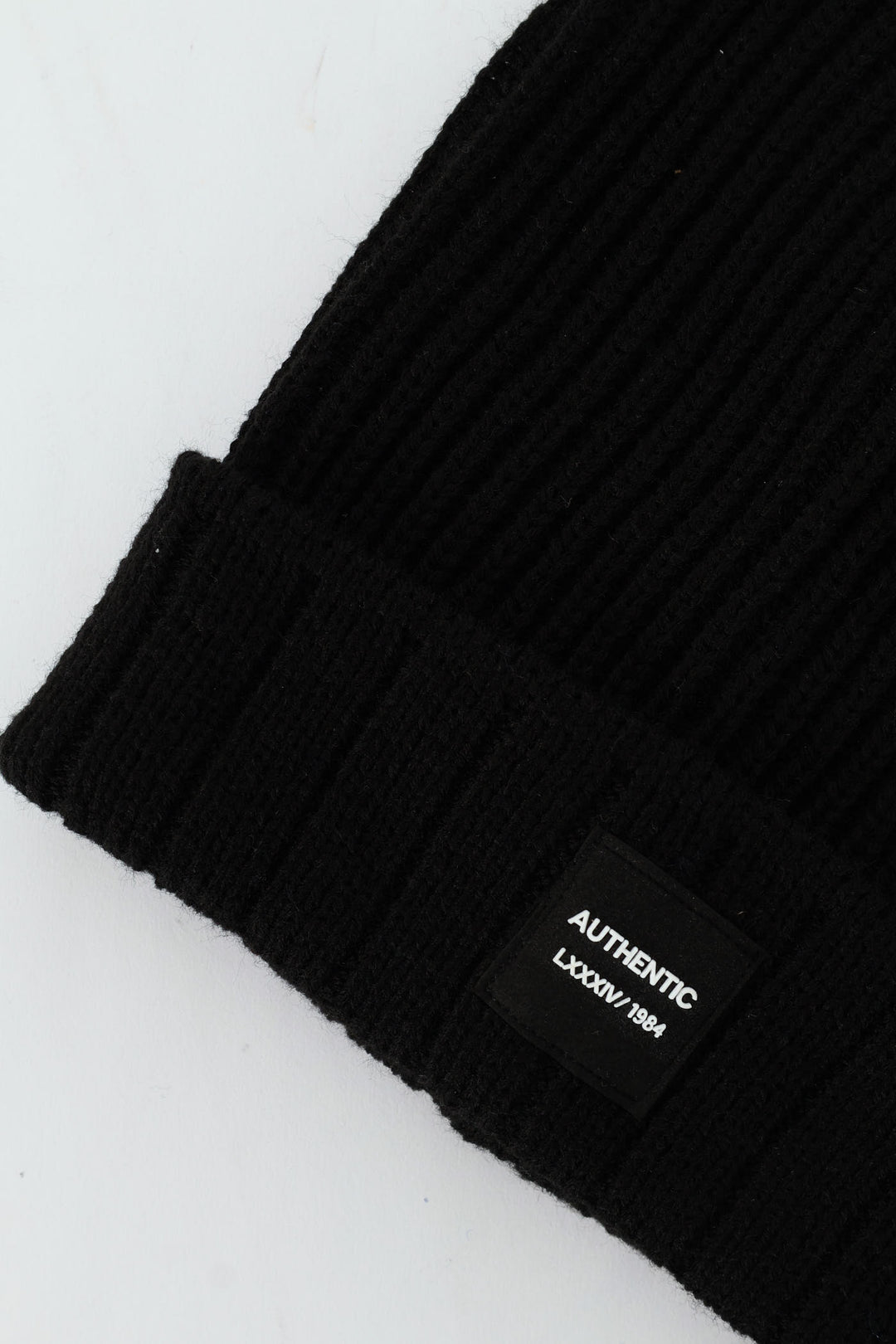 Authentic Rib Beanie - Black