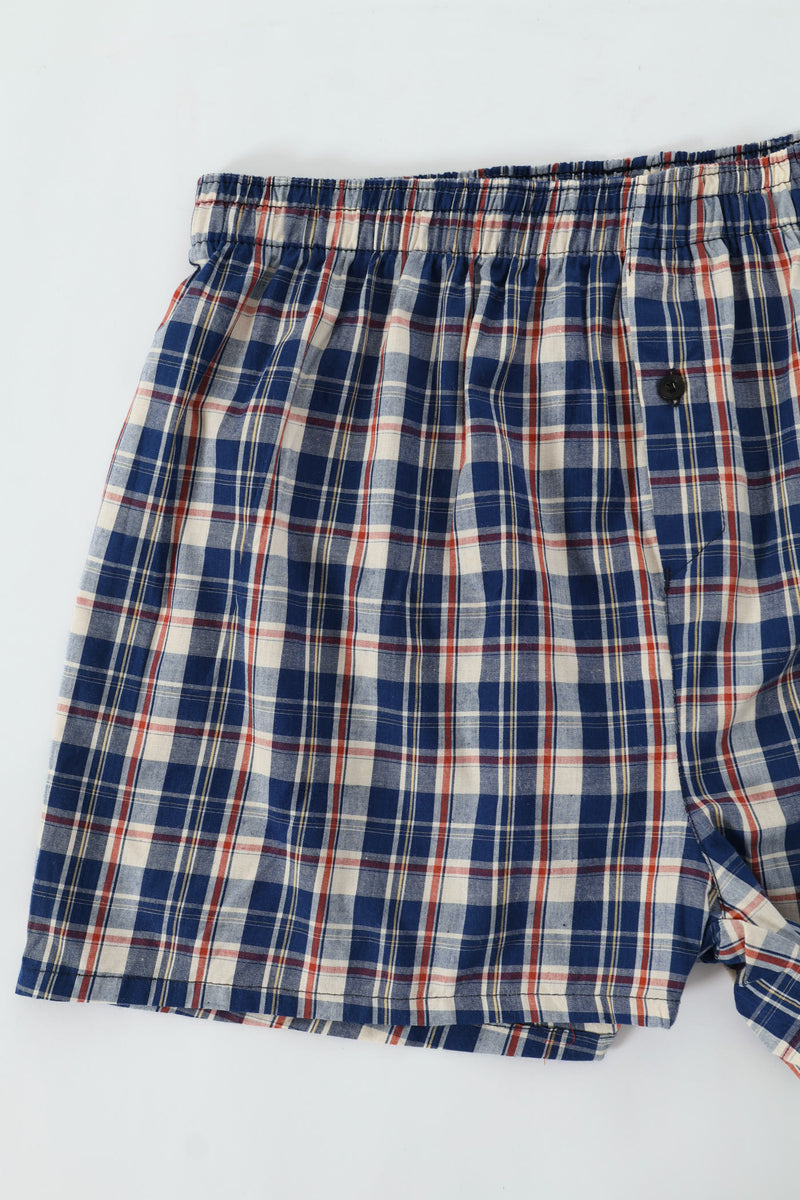 Single Fashion Check Woven Boxer - Red