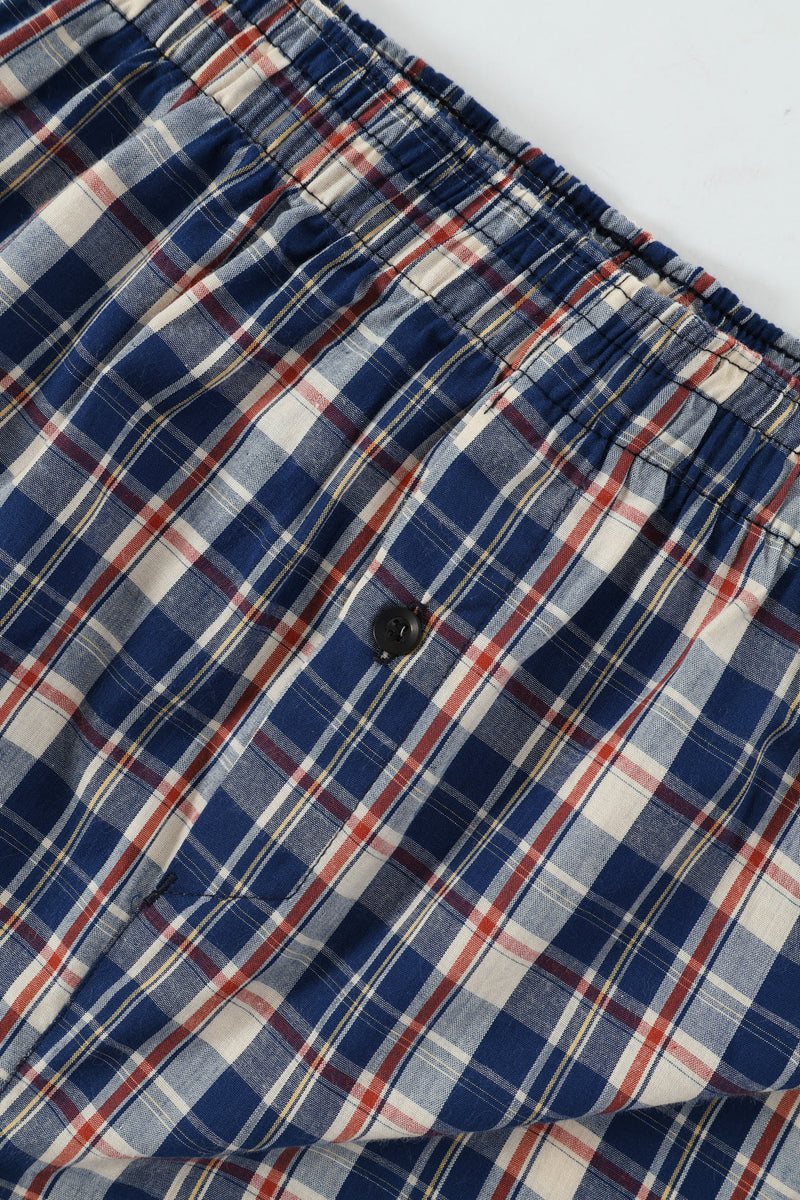 Single Fashion Check Woven Boxer - Red