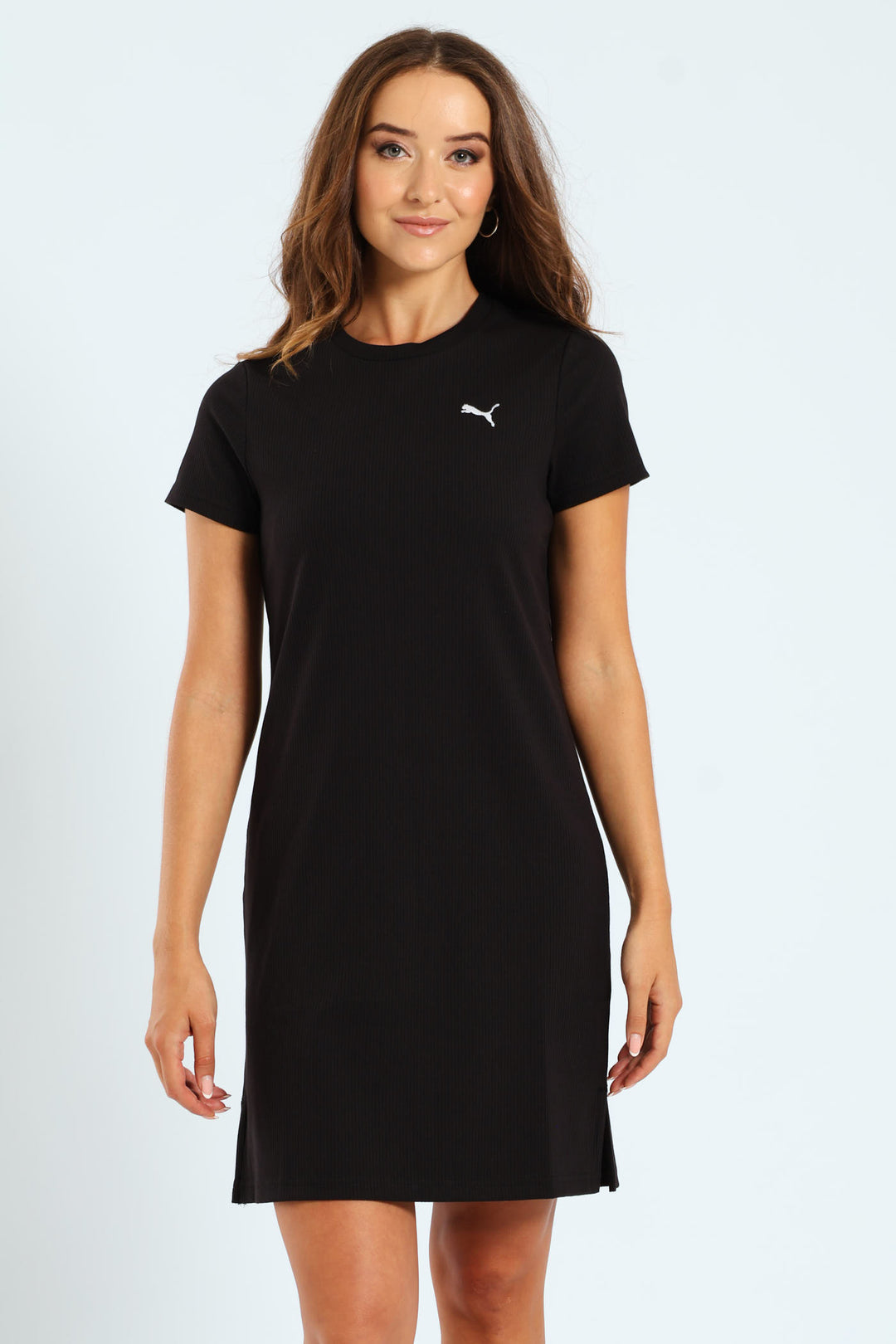 Essential Elevated Bodycon Rib Dress - Black