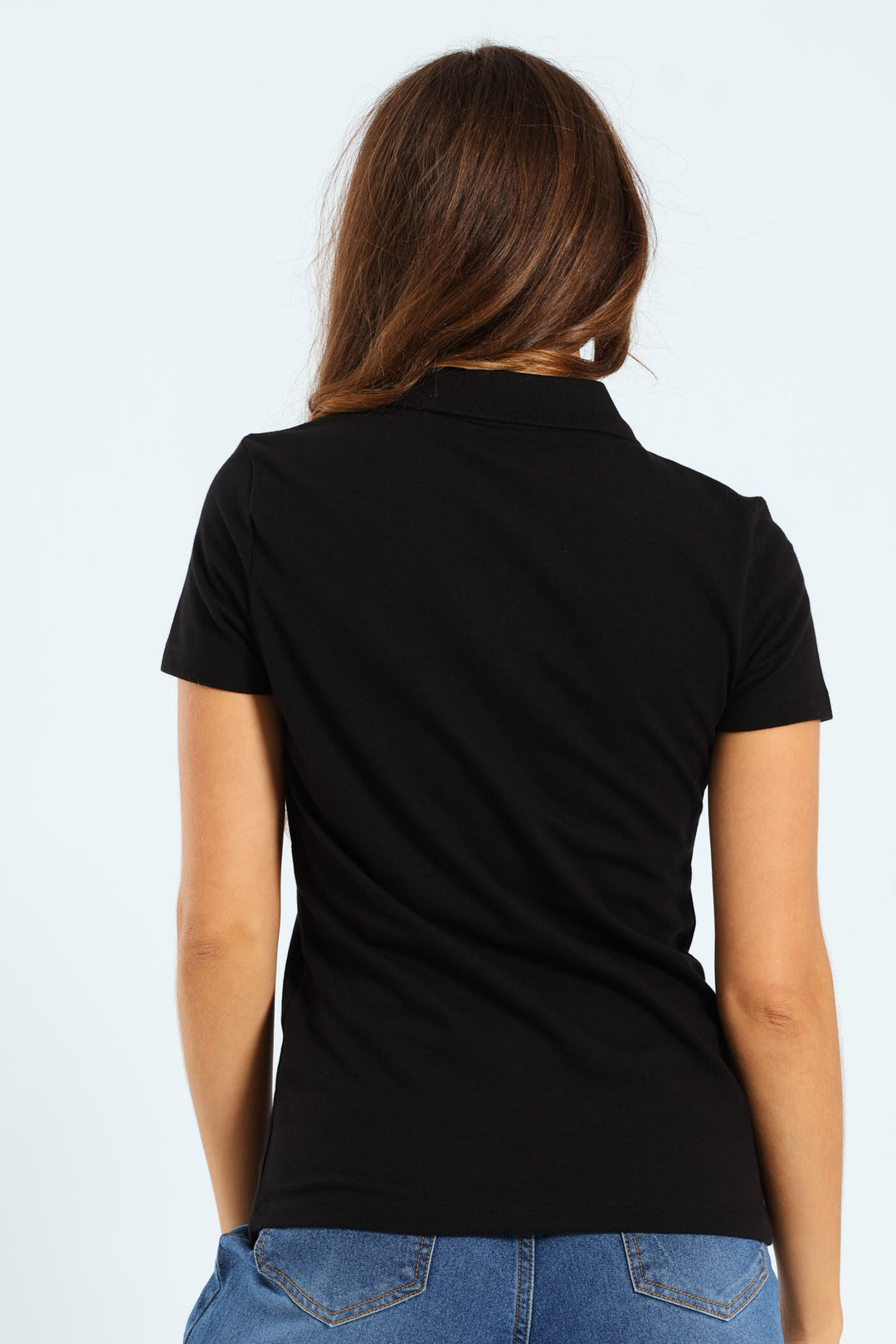 Essential Logo Poloneck Top - Black
