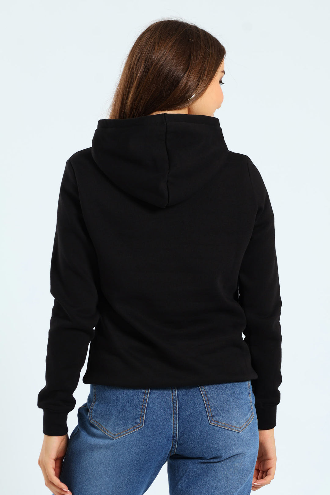 Metallic Fleece Hoodie - Black