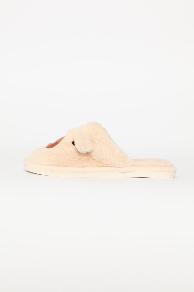 Bear Novelty Slipper - Natural