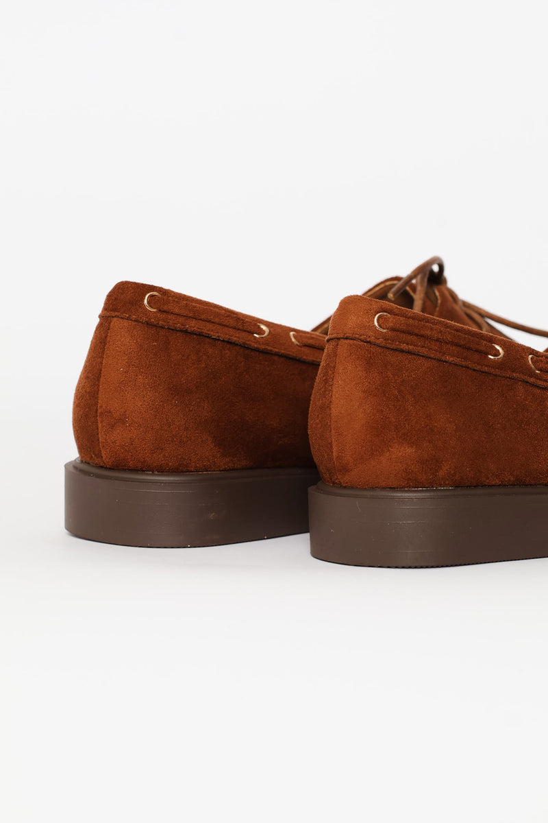 Lace Up Boat Shoe - Chocolate