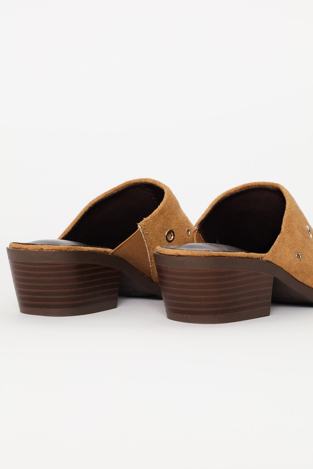 Eyelet Detail Clog - Stone