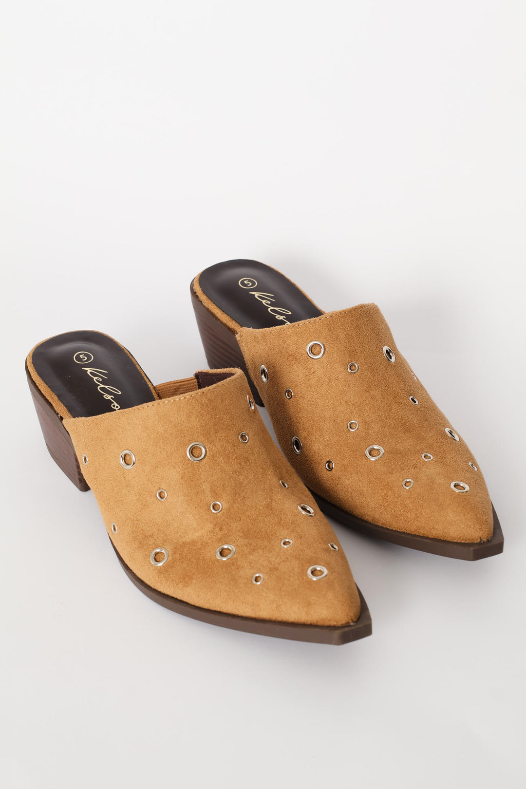 Eyelet Detail Clog - Stone