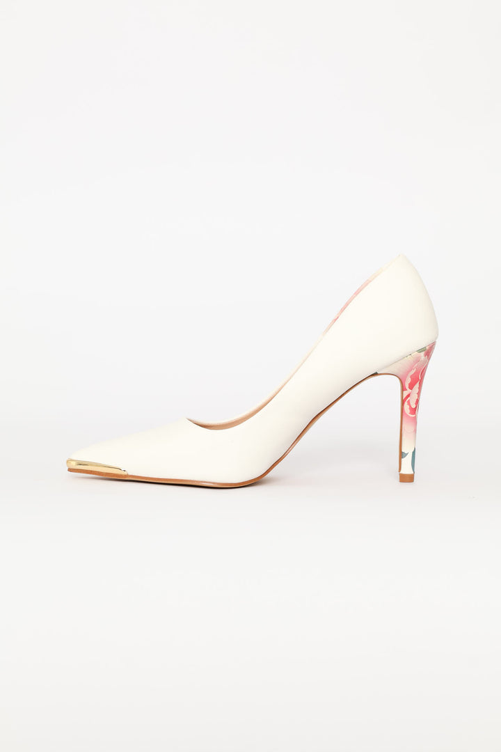 Floral Back Printed Court Heel - Multi