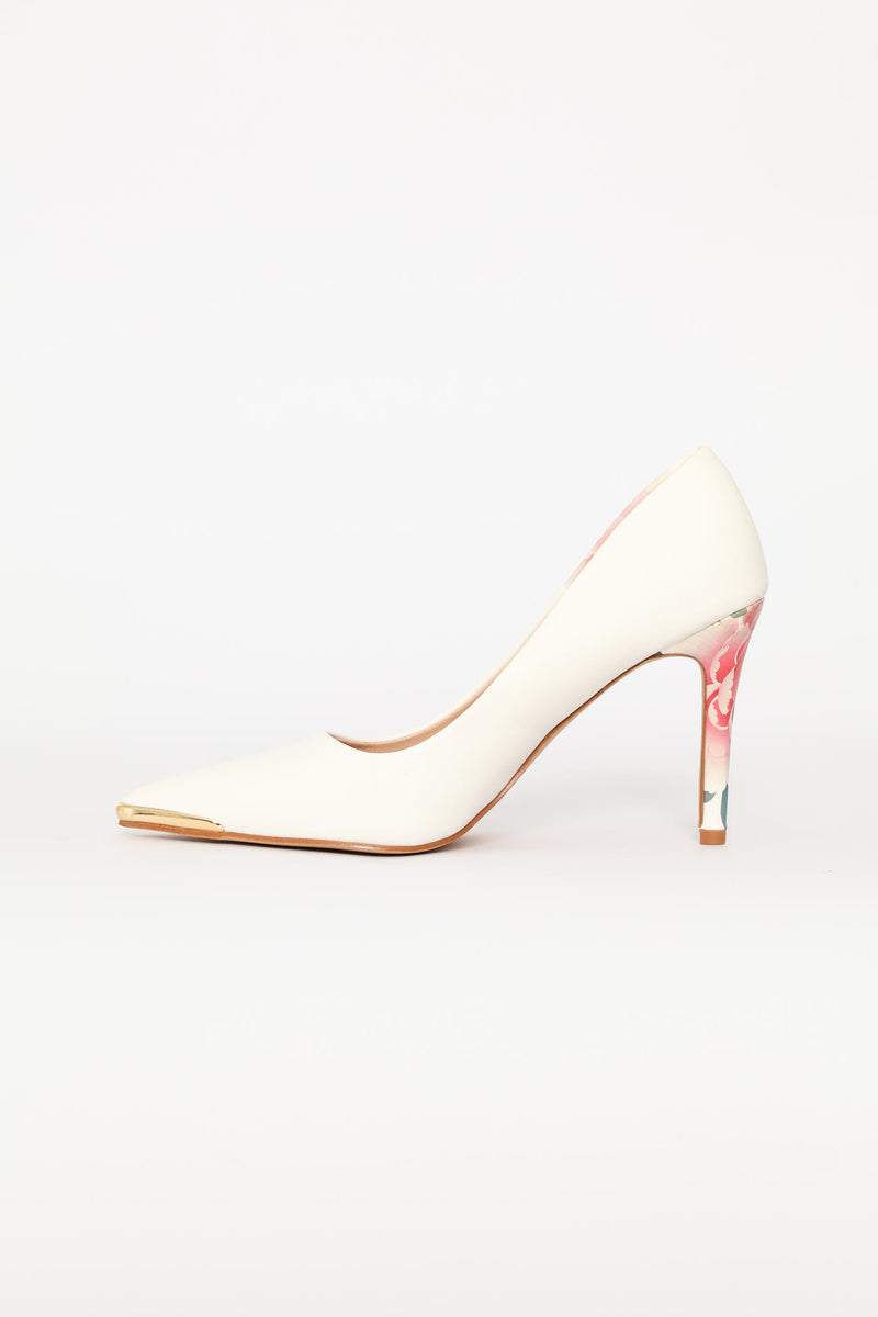 Floral Back Printed Court Heel - Multi