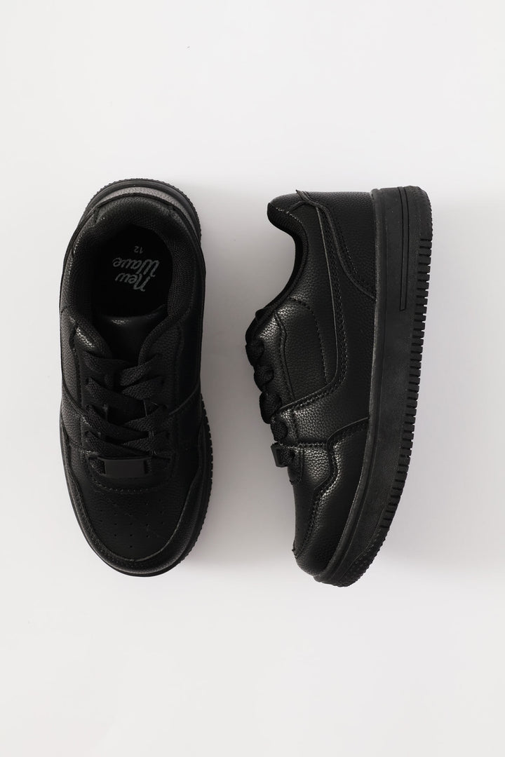 Boys Mono Court Sneaker - Black
