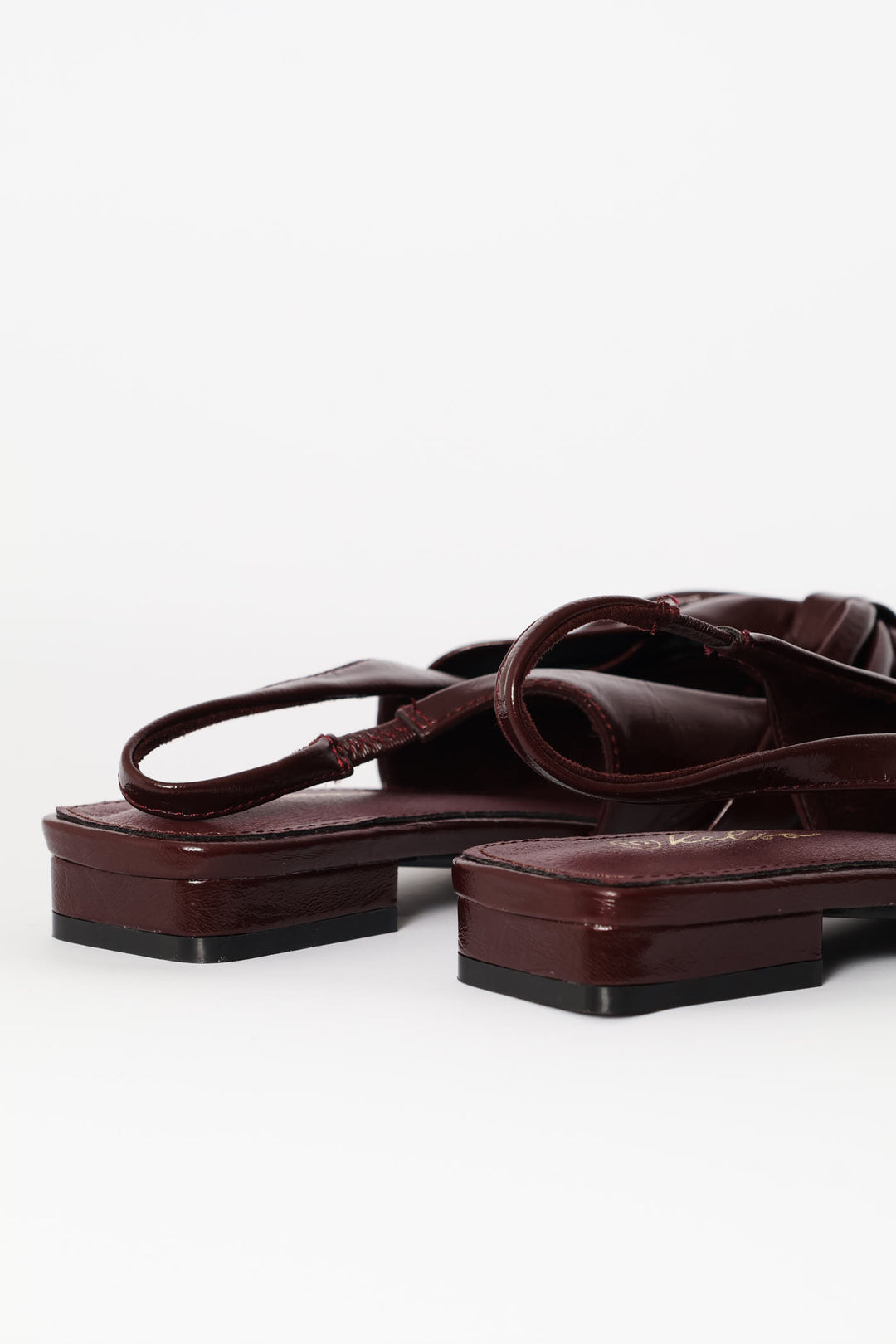 Pointy Slingback With Bow - Burgundy