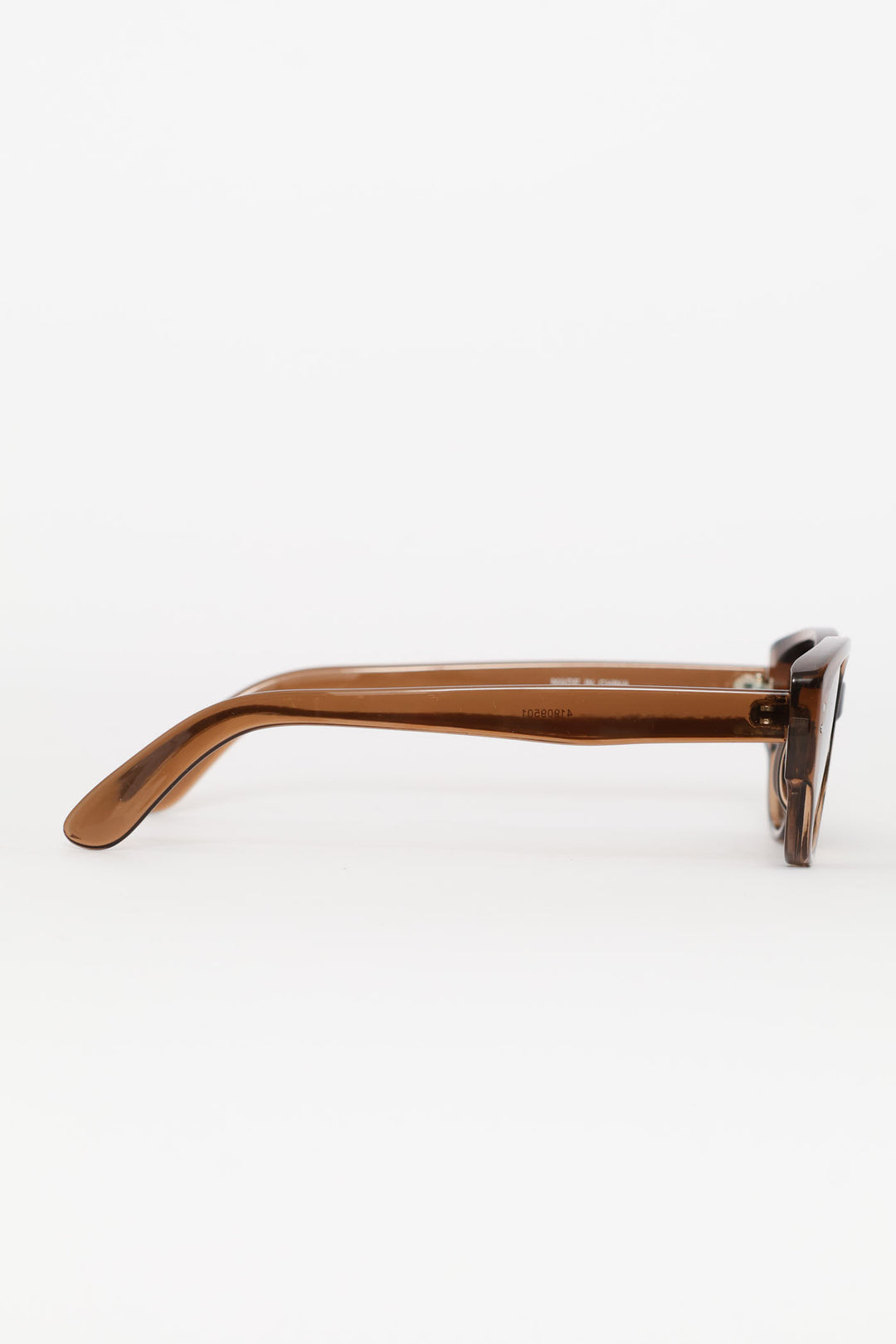 Narrow Oval Catseye Frame Sunglasses - Light Brown