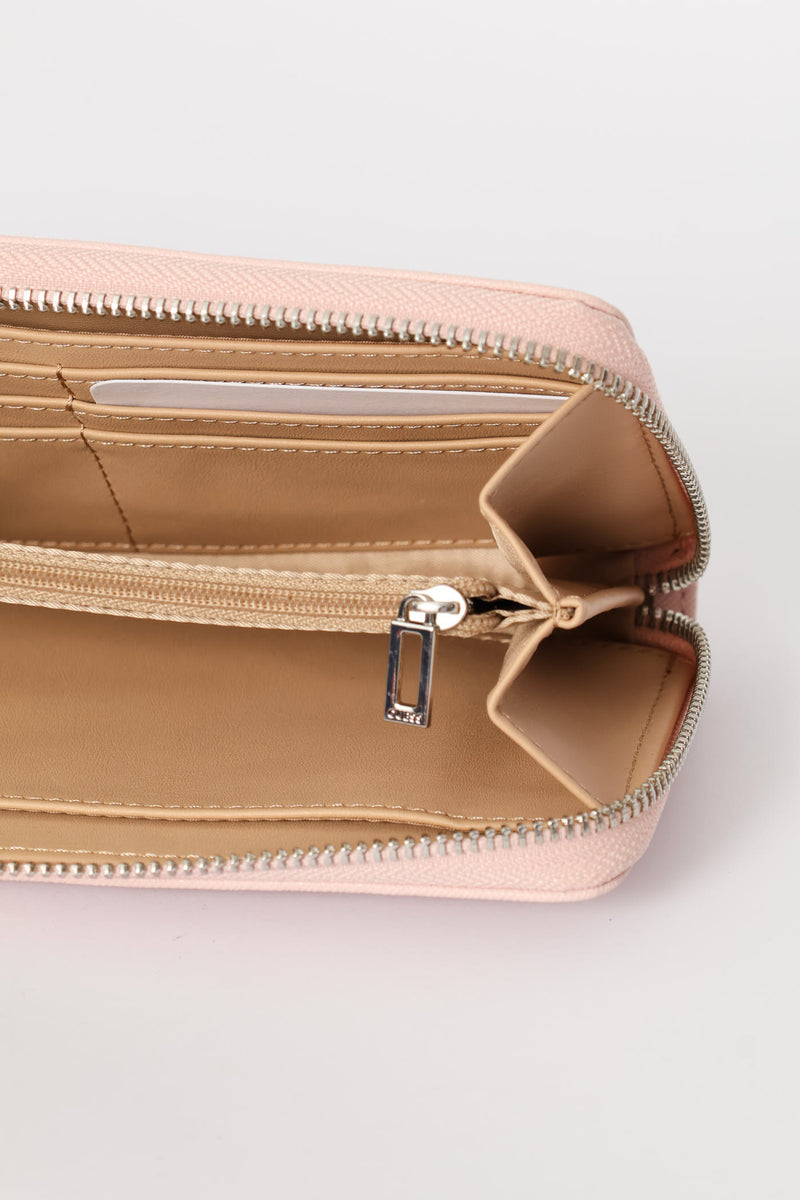 Vivette Medium Zip Around Purse - Rose