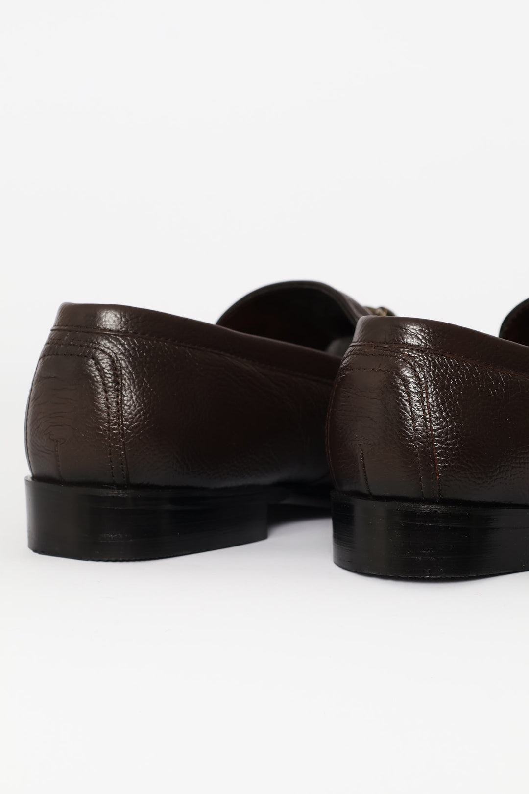 Smart Leather Loafer With Trim - Chocolate