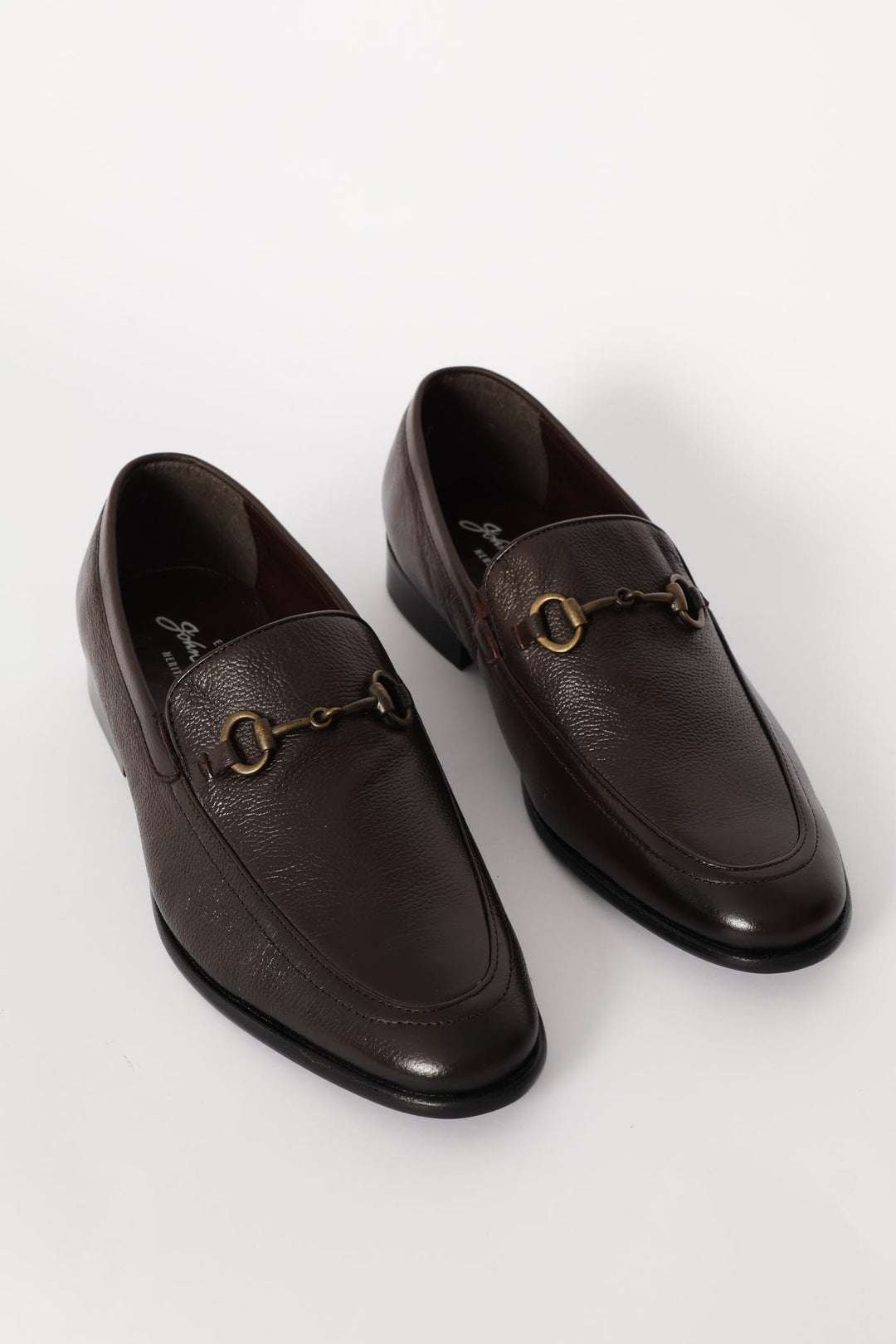 Smart Leather Loafer With Trim - Chocolate
