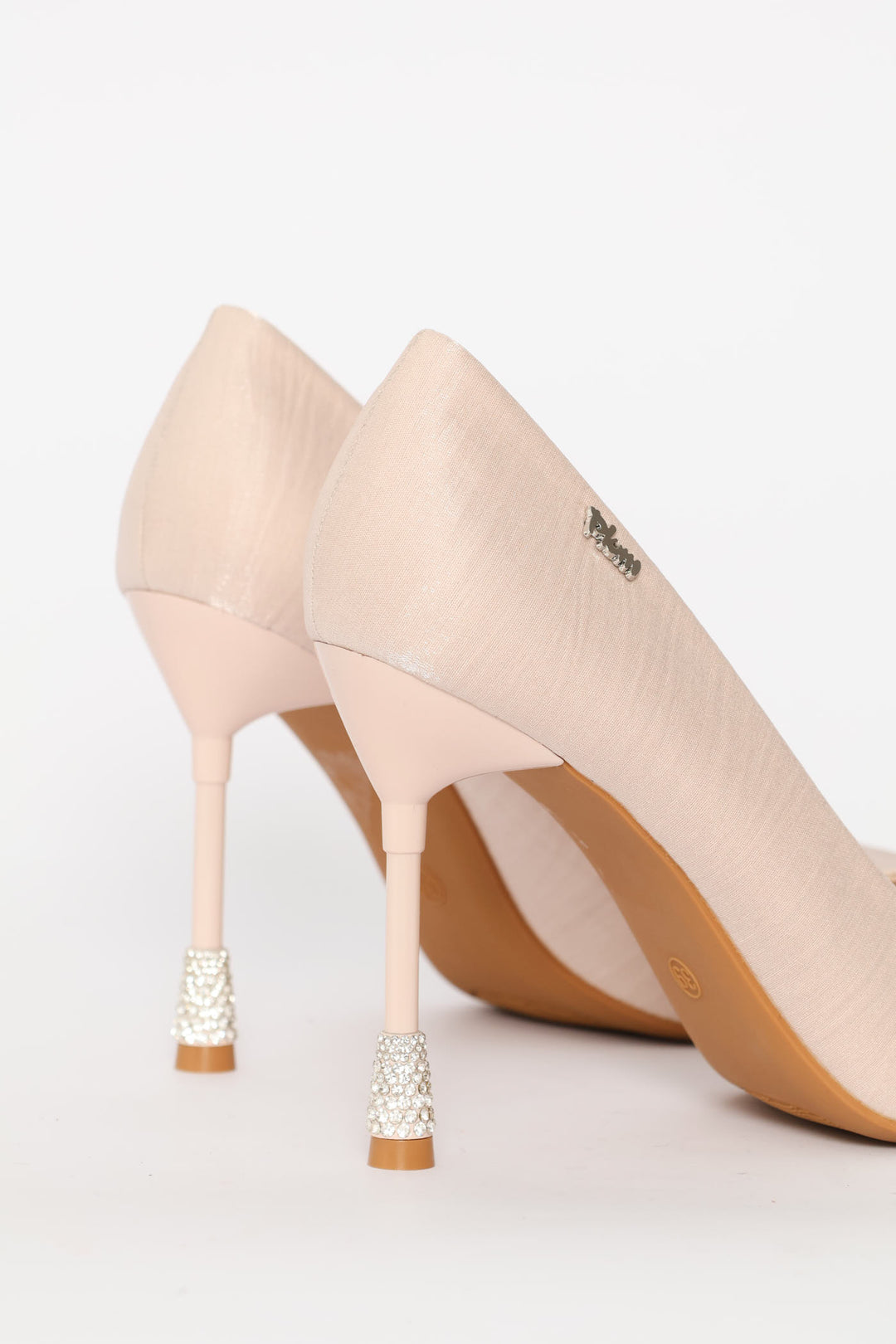 Daimond Detail Heel - Nude