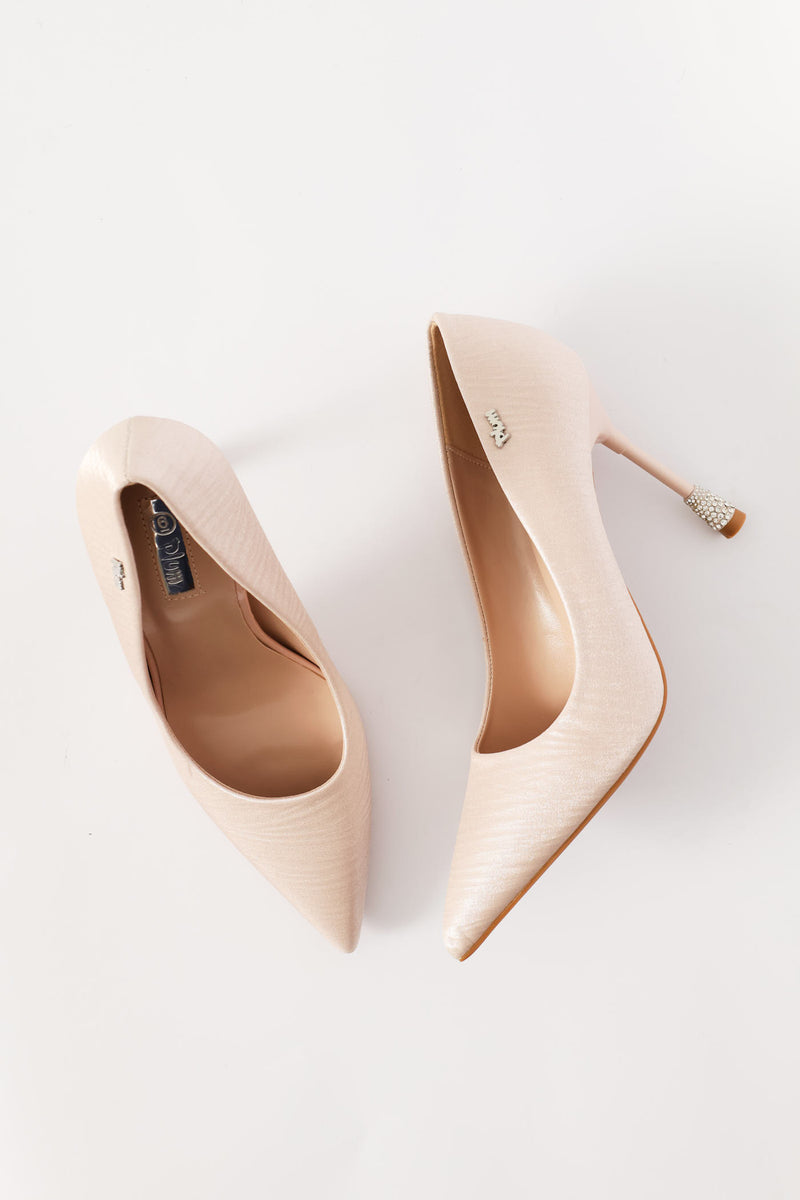 Daimond Detail Heel - Nude