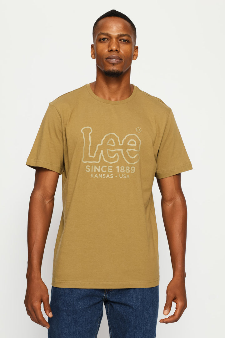 Outline Logo Tee - Khaki