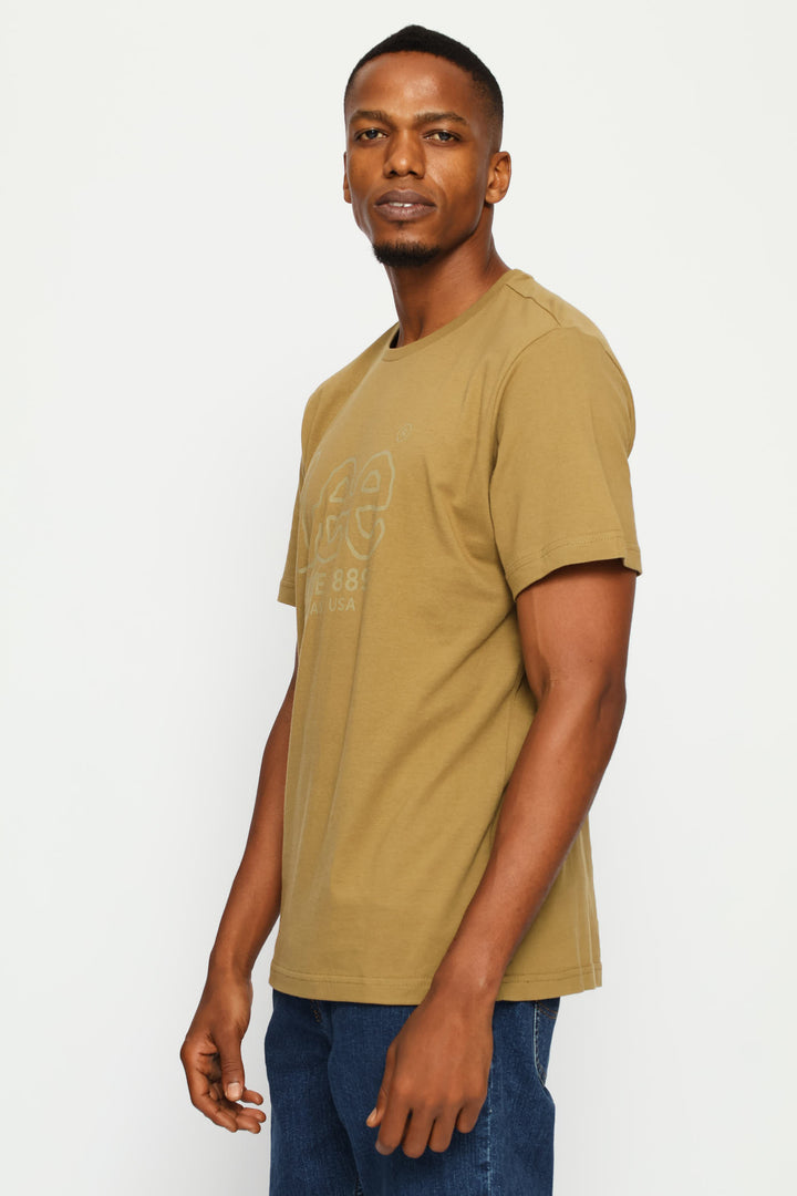 Outline Logo Tee - Khaki