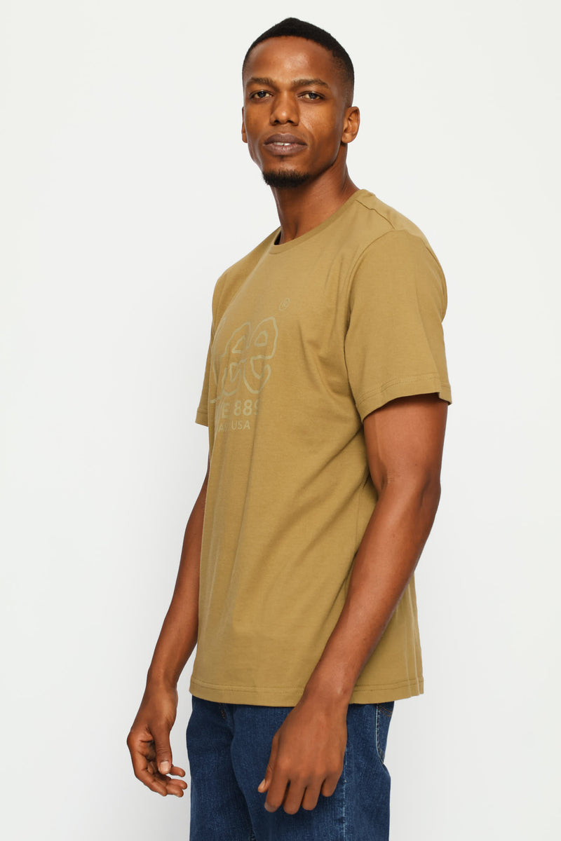Outline Logo Tee - Khaki