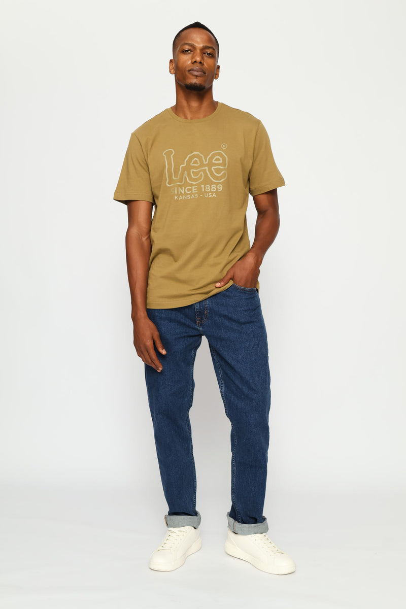 Outline Logo Tee - Khaki