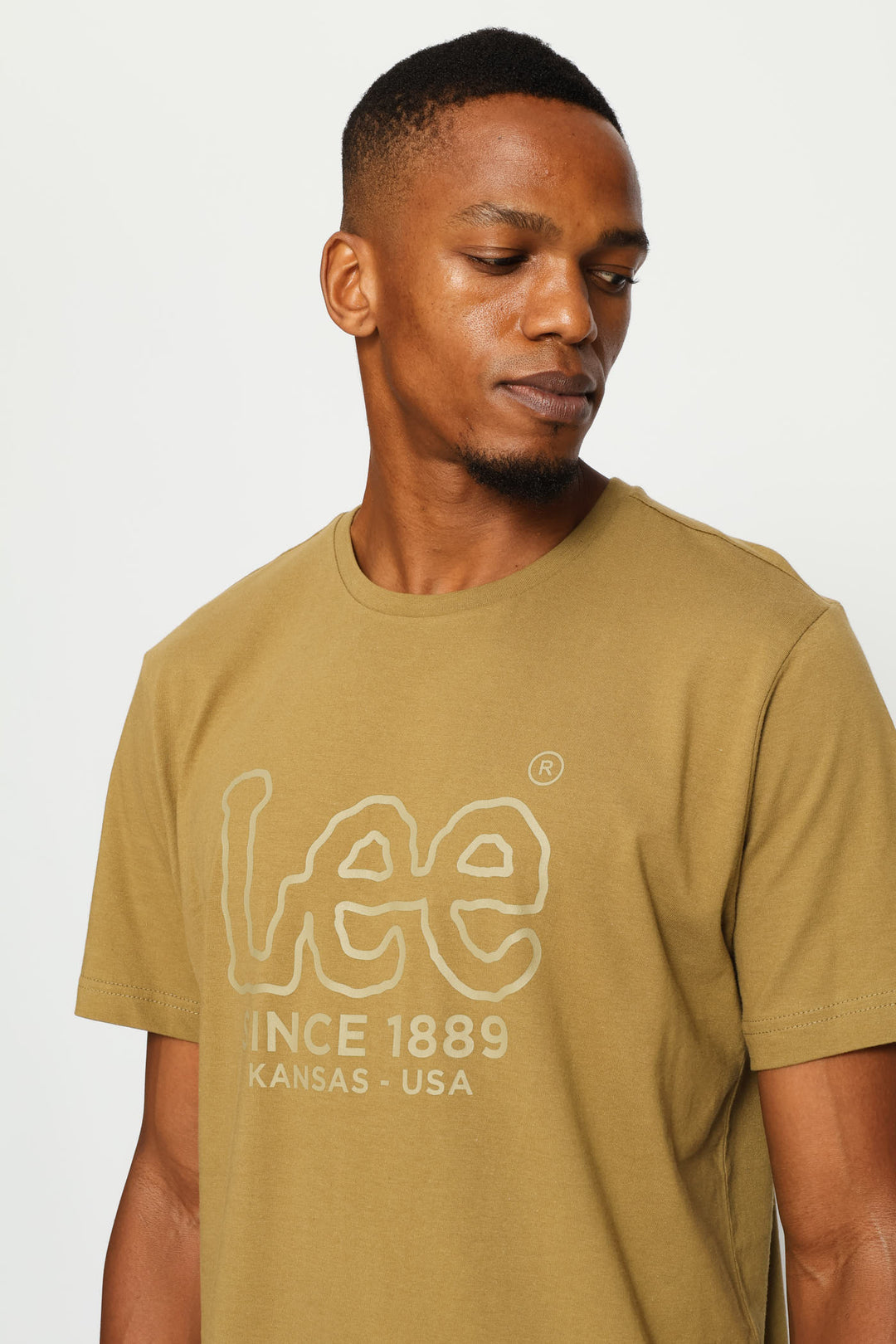 Outline Logo Tee - Khaki