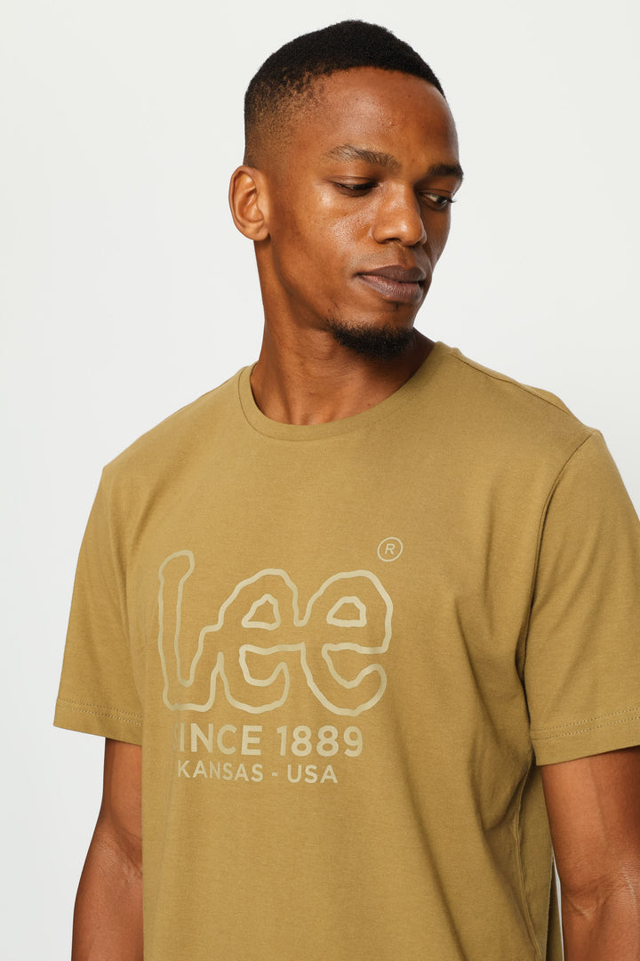 Outline Logo Tee - Khaki