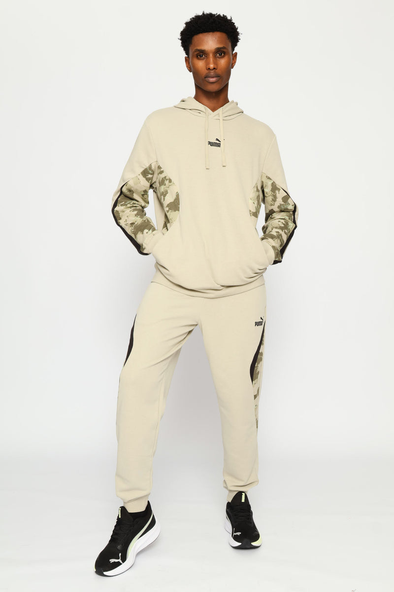 Camo Fleece Tracktop - Grey
